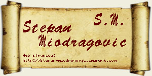 Stepan Miodragović vizit kartica